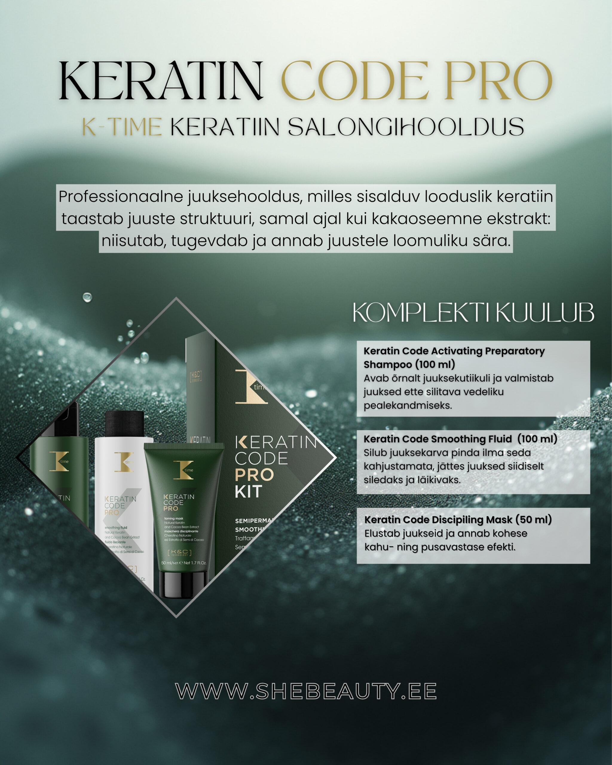 K-Time Keratin Pro Code sarja keratiinhooldus